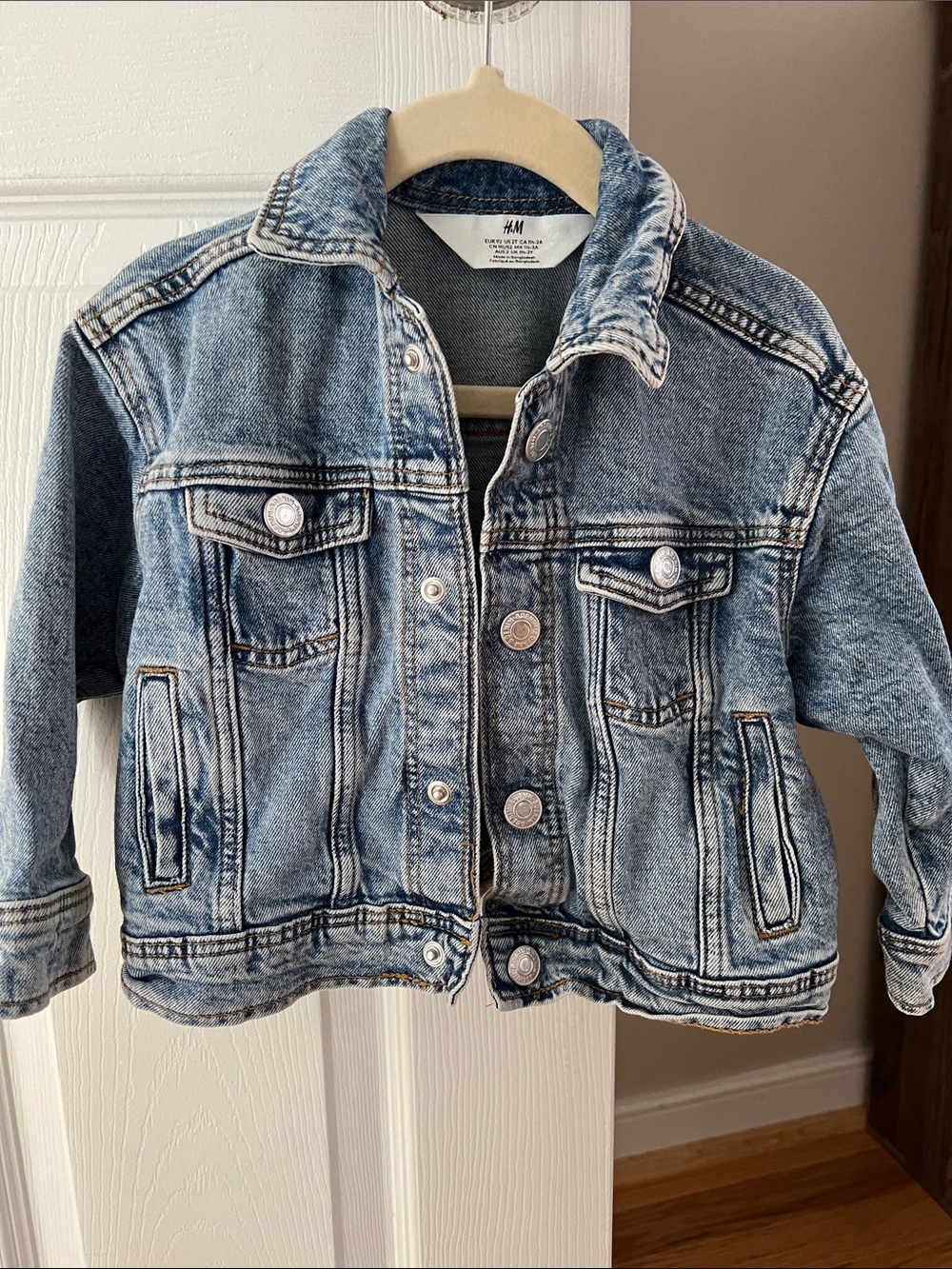 H&M Kids Washed Blue Denim Jacket